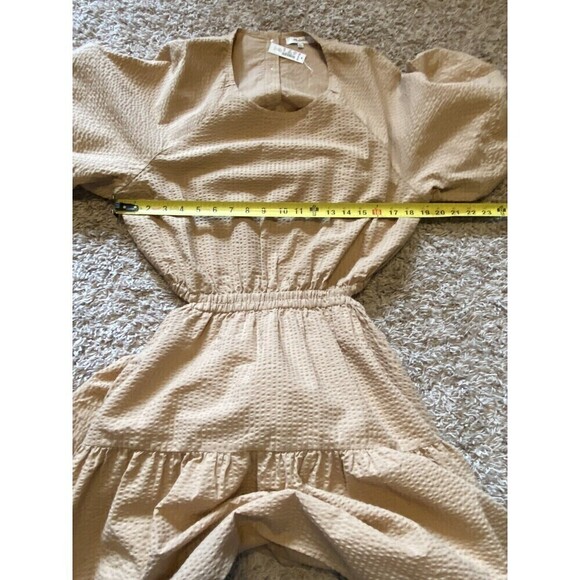 Madewell Dress Womens Size XXL Seersucker Puff-Sleeve Cutout Lined Mini NEW - Picture 8 of 9